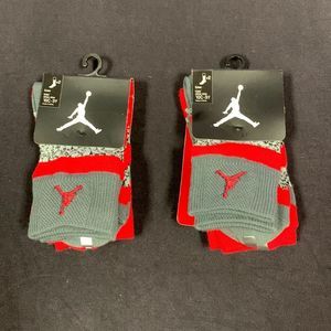 Kid’s Jordan Crew Socks 2 Packs (4 PAIR) Size 10C-3Y